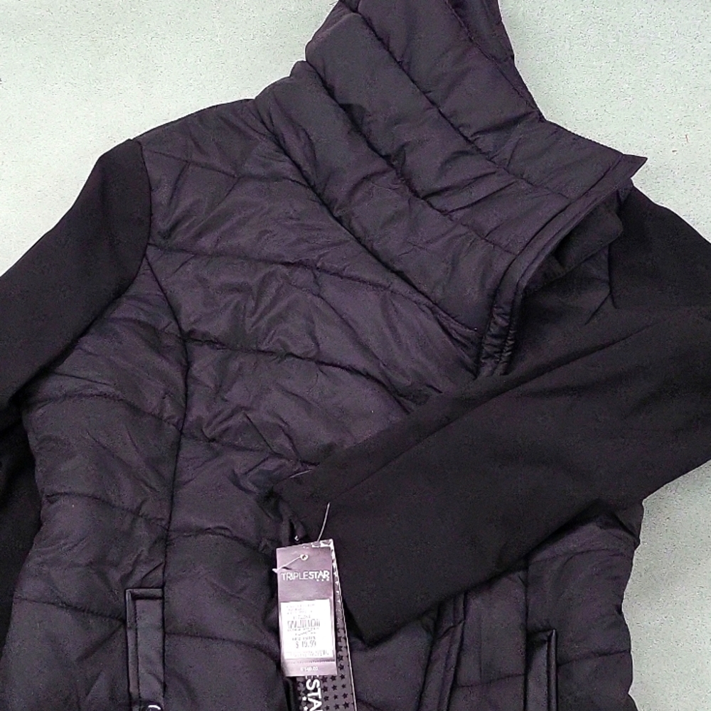 Coat brand triplestar size LG color black